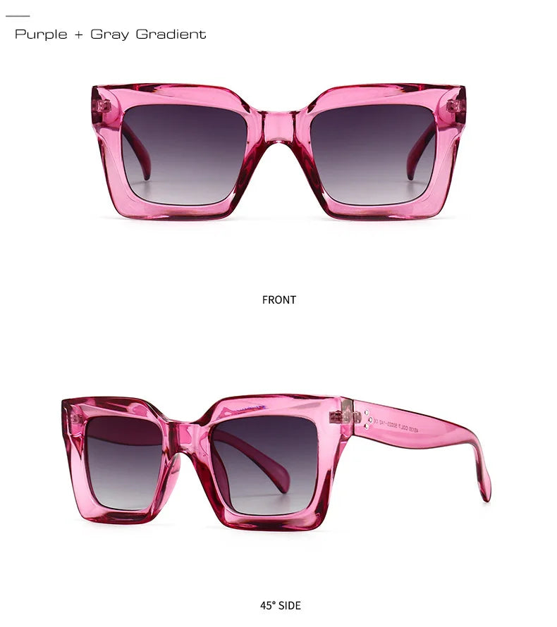 Women's Purple Cat Eye Plastic Frame Sun Glasses - Affordable Eyewear 