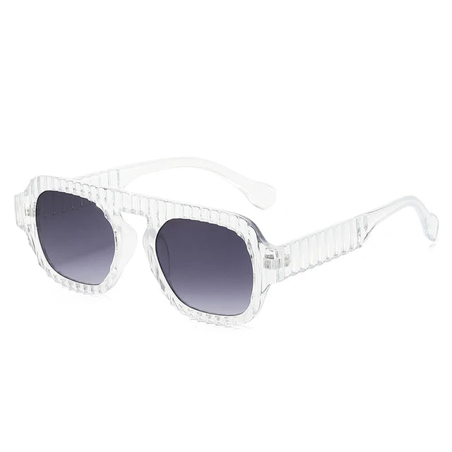 Men and Women Square Fashion Plastic Frame Sunglasses - Weekend Shade Sunglasses