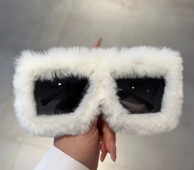 Fluffy Square Oversize Sunglasses