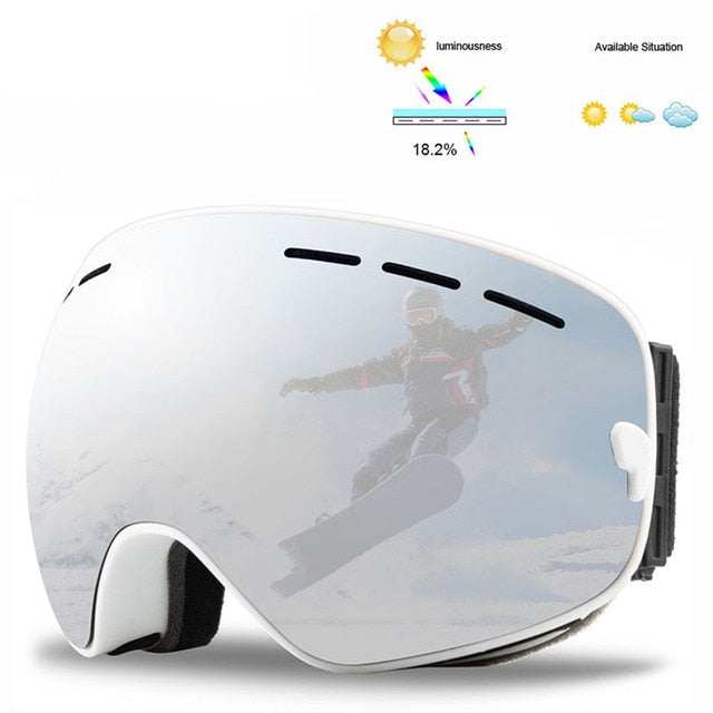 Double Layers Anti-Fog Ski Goggles