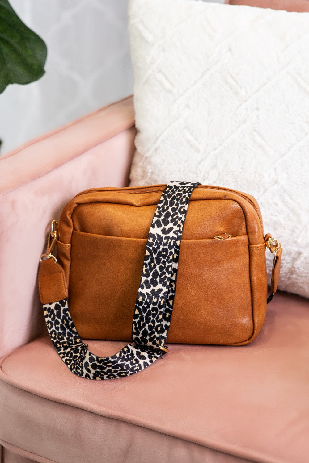 Crossbody Leopard Strap Handbag
