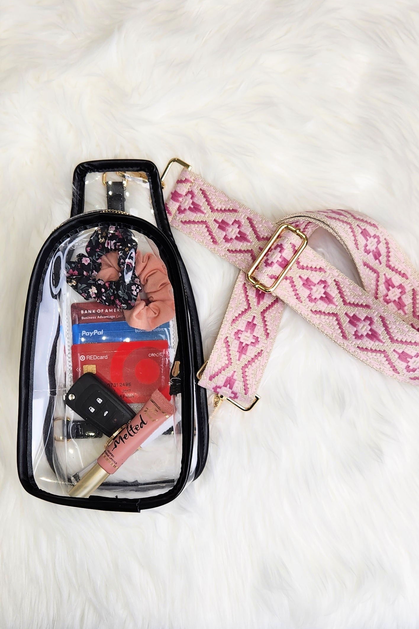 Clear Sling with Trendy Strap Stadium Bag