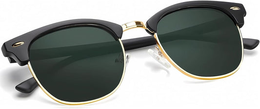Polarized Sunglasses for Men and Women Semi-Rimless Frame Driving Sun glasses UV Blocking