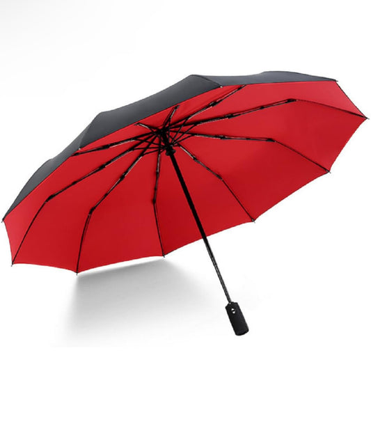 Automatic open and close 10 rib double layer Windproof Travel Umbrella