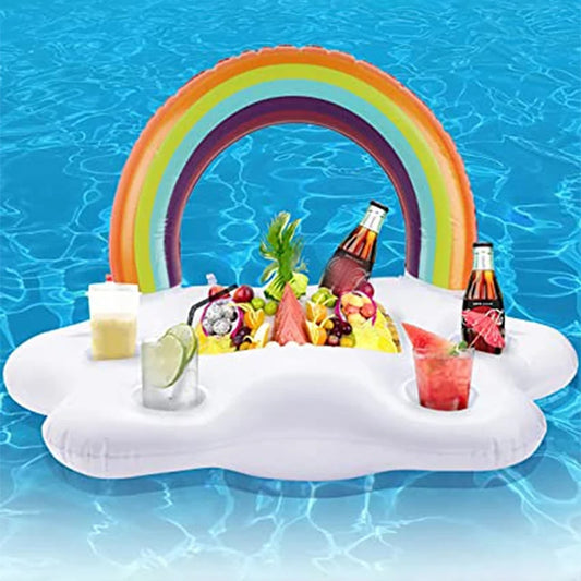 Floating Table Summer Party Bucket Rainbow Cloud Cup Holder
