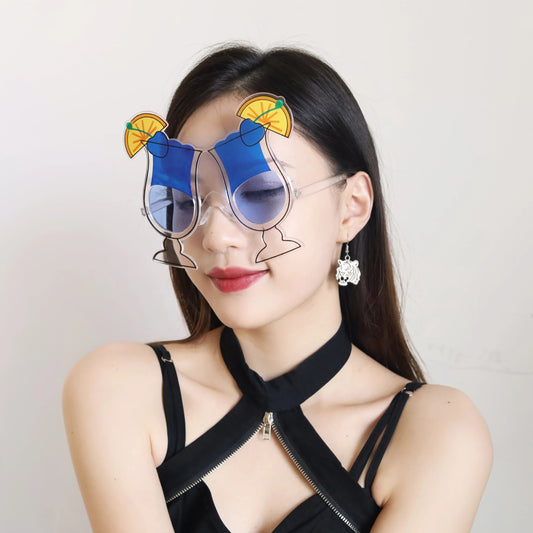 'Drinks on me" Cosplay Plastic Frame Sunglasses
