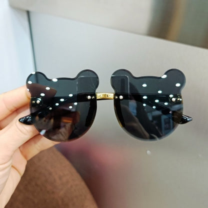 Kids Rimless Mickey Mouse Shape Sunglasses