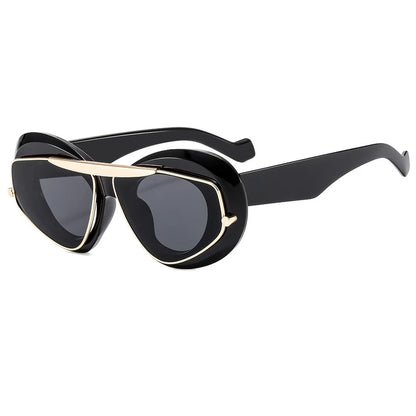 “Brina” Round Fashion Frame Sunglasses