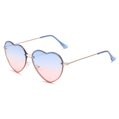 Heart Rimless Trendy Sunglasses