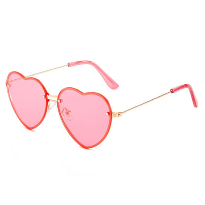 Heart Rimless Trendy Sunglasses