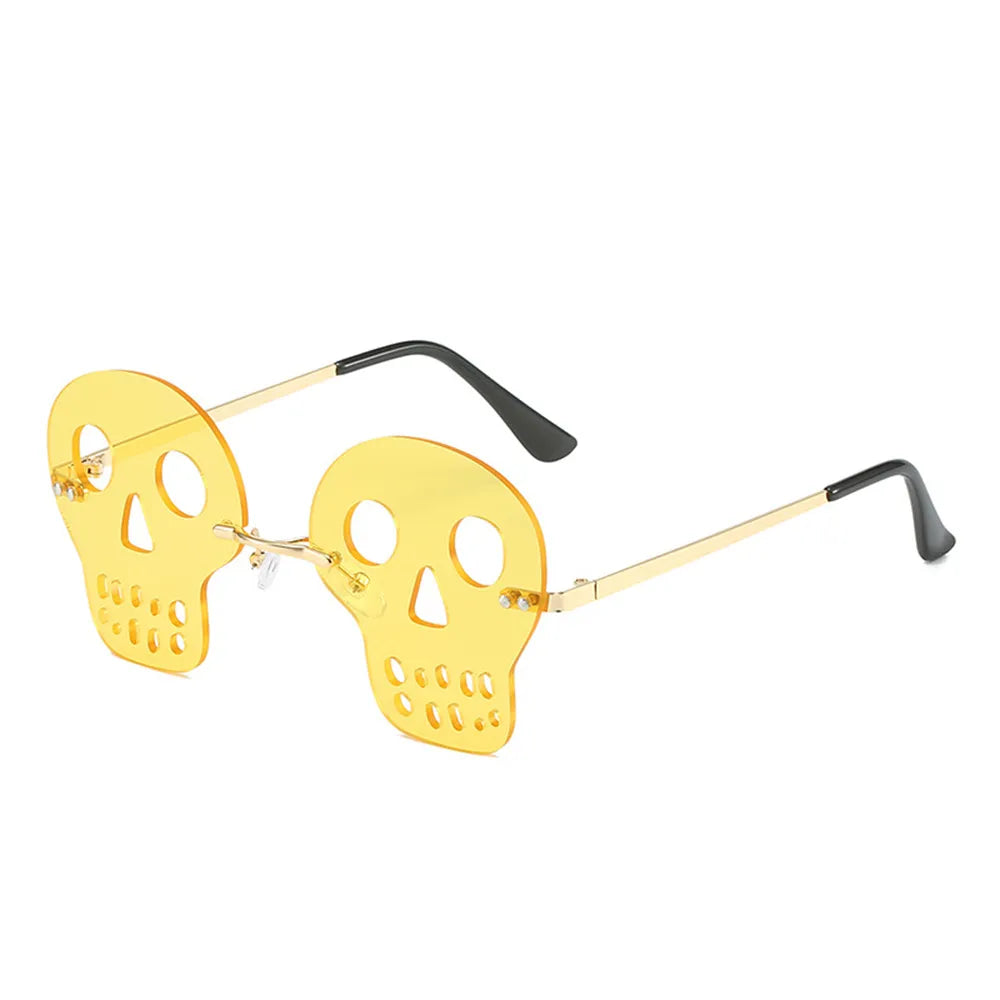 Skull Shape Rimless Sunglasses