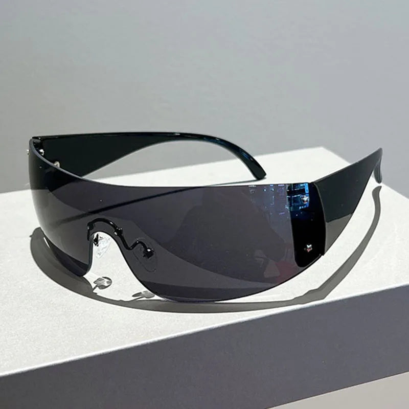 Y2K Rimless Brand Designer Sunglasses Women