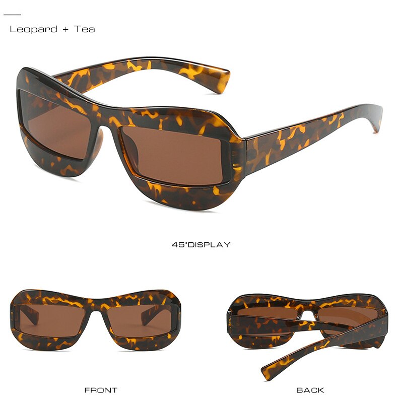Irregular Retro Style Square Sunglasses
