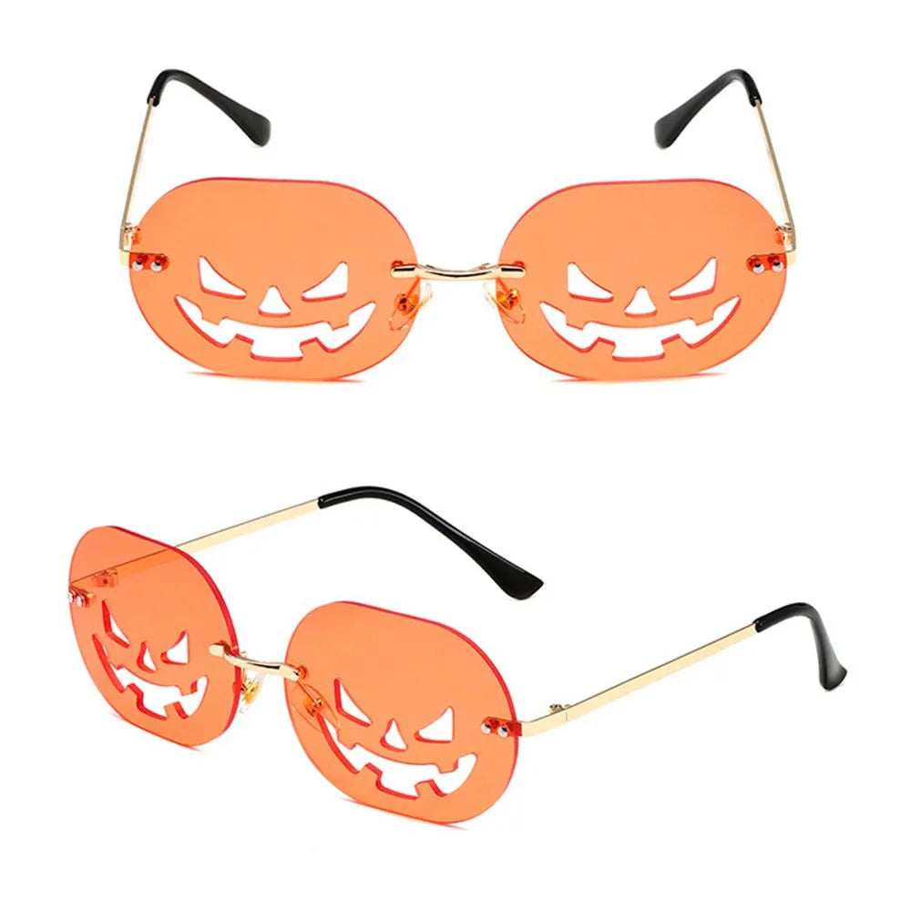 Pumpkin Retro Rimless Sunglasses