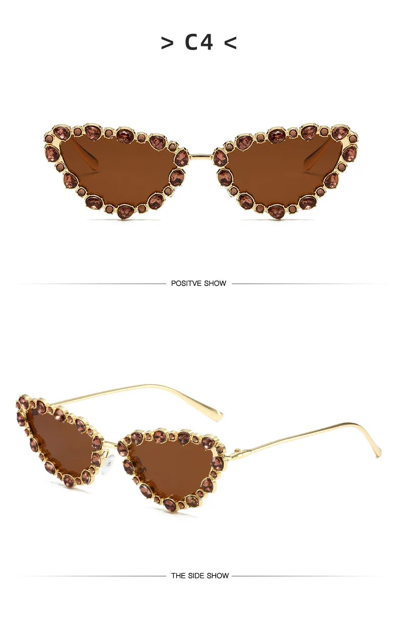Leanne Rhinestone Cateye Sunglasses