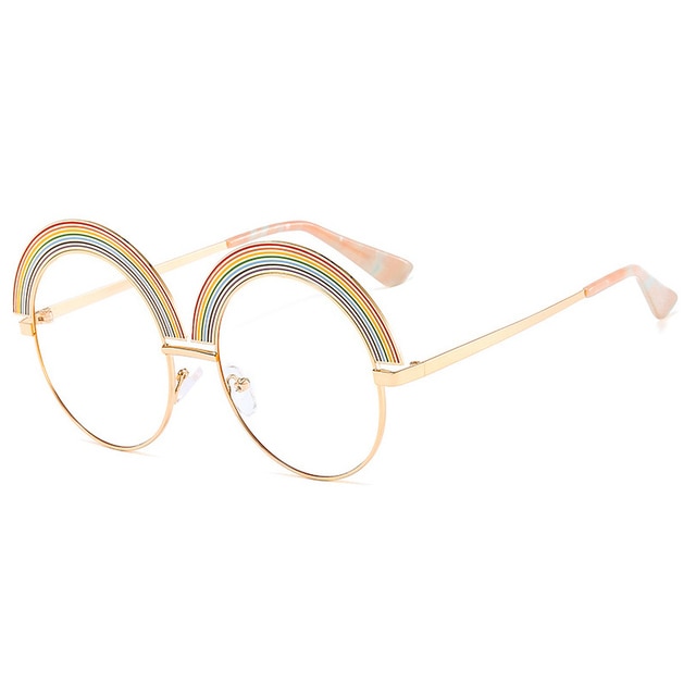 Round Oversize Rainbow Sunglasses