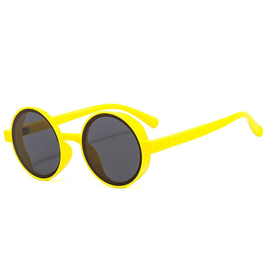 "Geeked" Round Plastic Frame Sunglasses