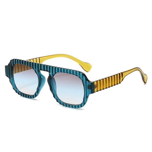 Men and Women Square Fashion Plastic Frame Sunglasses - Weekend Shade Sunglasses