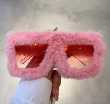 Fluffy Square Oversize Sunglasses