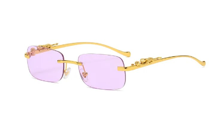 "Cooleyo" Rimless Square Mini Sunglasses