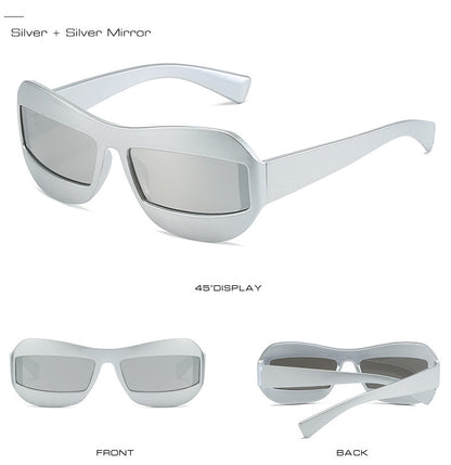 Irregular Retro Style Square Sunglasses