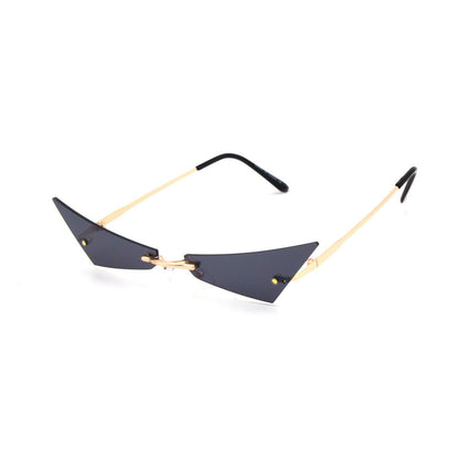 "CUT THROAT" Rimless Fashion Sunglasses - Weekend Shade Sunglasses
