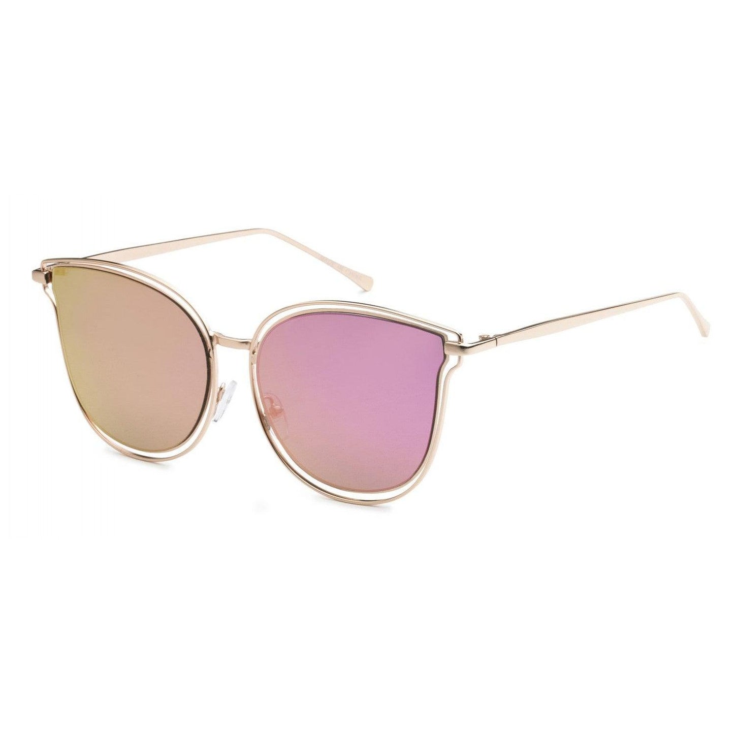 Cat Eye Reflective Round Sunglasses - Weekend Shade Sunglasses