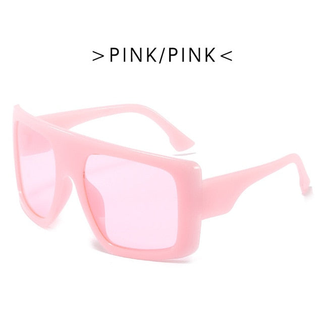 "In Your Barbie Dreams" Oversize Plastic Frame Sunglasses