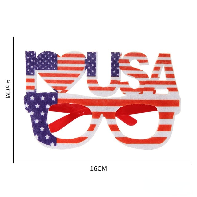 " I LOVE USA"  Independence Party Favor Sunglasses 2PC