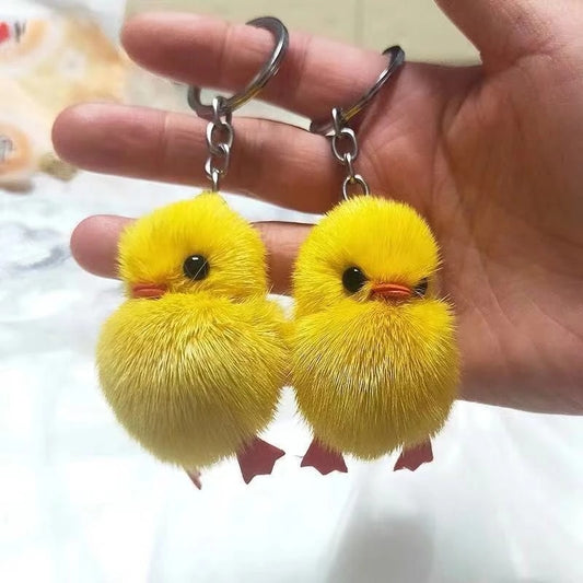 Yellow Duck Plush Toys Keychain