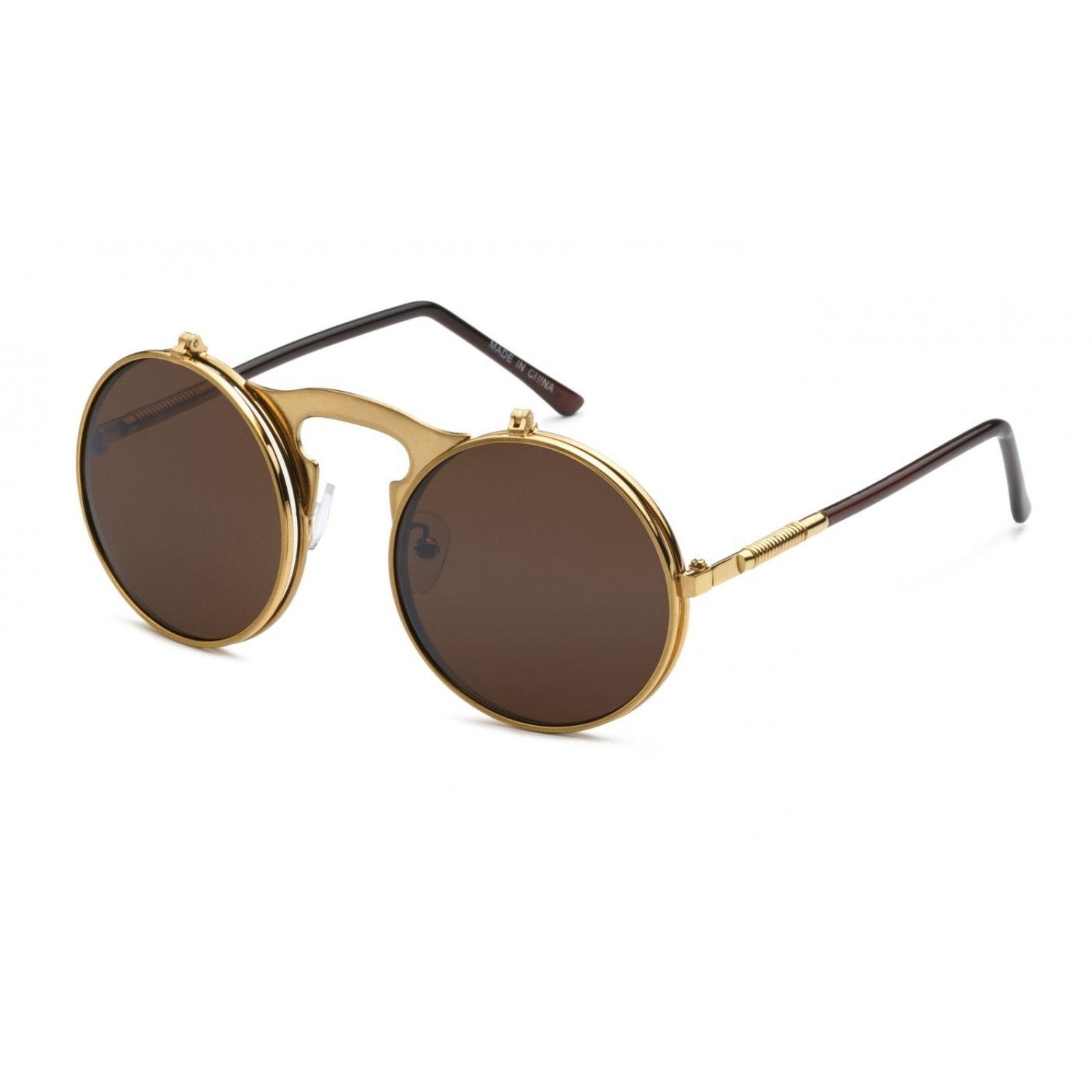 "90's Vibe" Round Flip Up Sunglasses - Weekend Shade Sunglasses