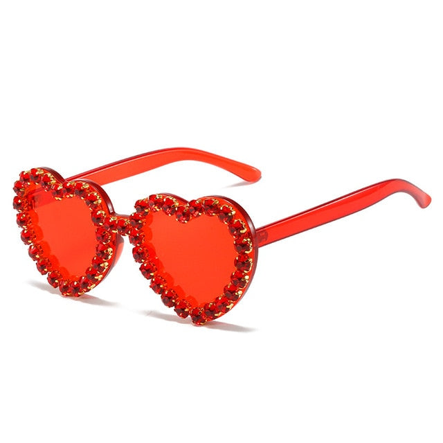 Heart Shape Rhinestone Sunglasses