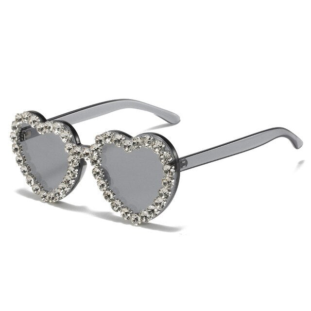 Heart Shape Rhinestone Sunglasses