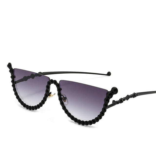 LA Rhinestone Semi Fashion Sunglasses