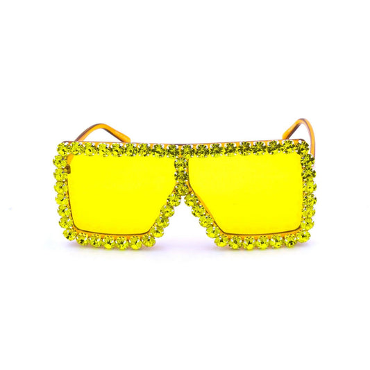 Oversize Rhinestone Sunglasses - Weekend Shade Sunglasses