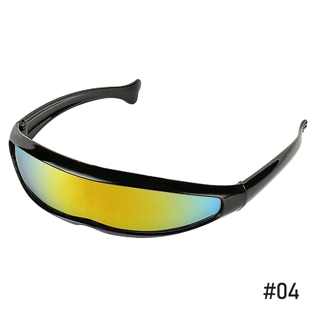 Futuristic Narrow Cyclops Visor Sunglasses