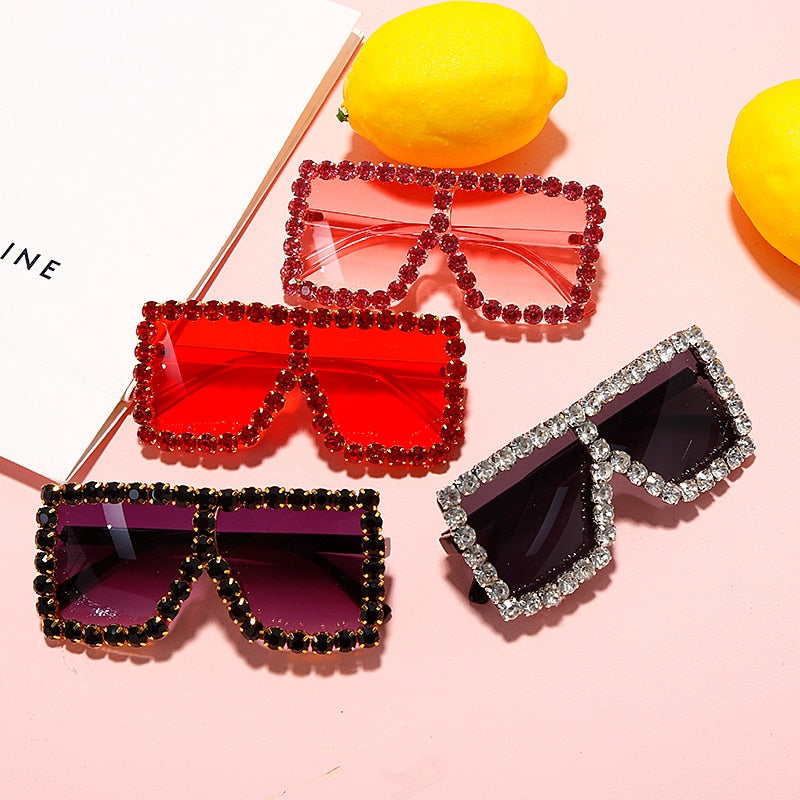 Rhinestone Square Kids Sunglasses