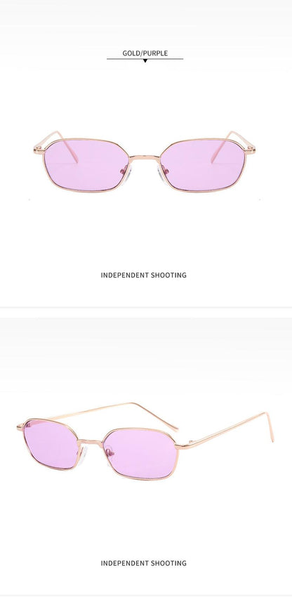 Fashion Oval Metal Frame Sunglasses - Weekend Shade Sunglasses