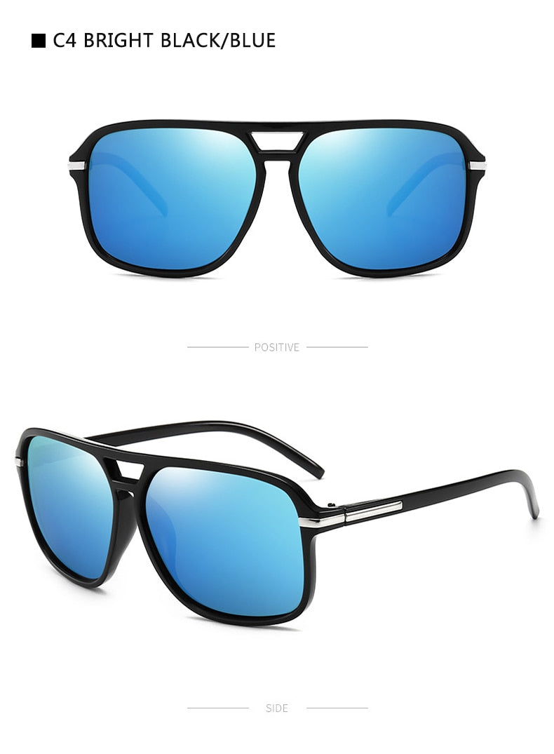 Men Square Style Gradient Polarized Sunglasses