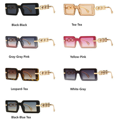 "Lindsay" Rectangle Fashion Glam Sunglasses