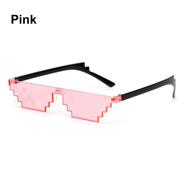 Retro Rimless Pixel Sunglasses