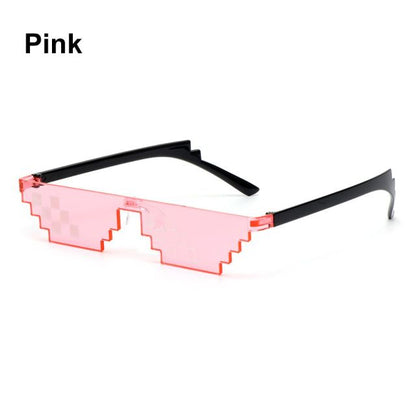 Retro Rimless Pixel Sunglasses