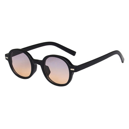 Oval Small Trendy Fashion Plastic Sunglasses