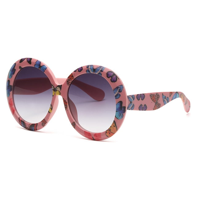"Funky" Round Plastic Sunglasses