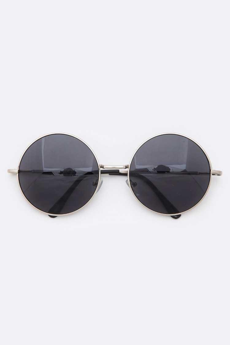 Round Retro Metal Frame Sunglasses - Weekend Shade Sunglasses