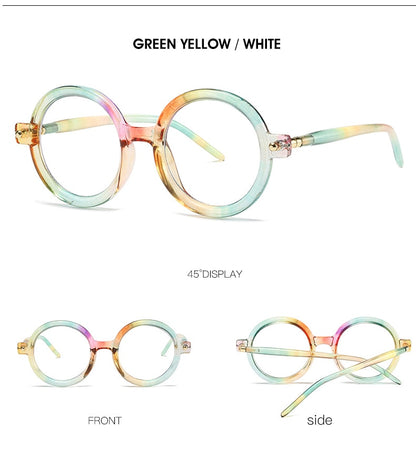 "Move in silence" Women Round Plastic Frame Sunglasses