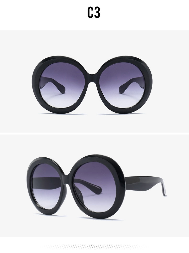 "Funky" Round Plastic Sunglasses