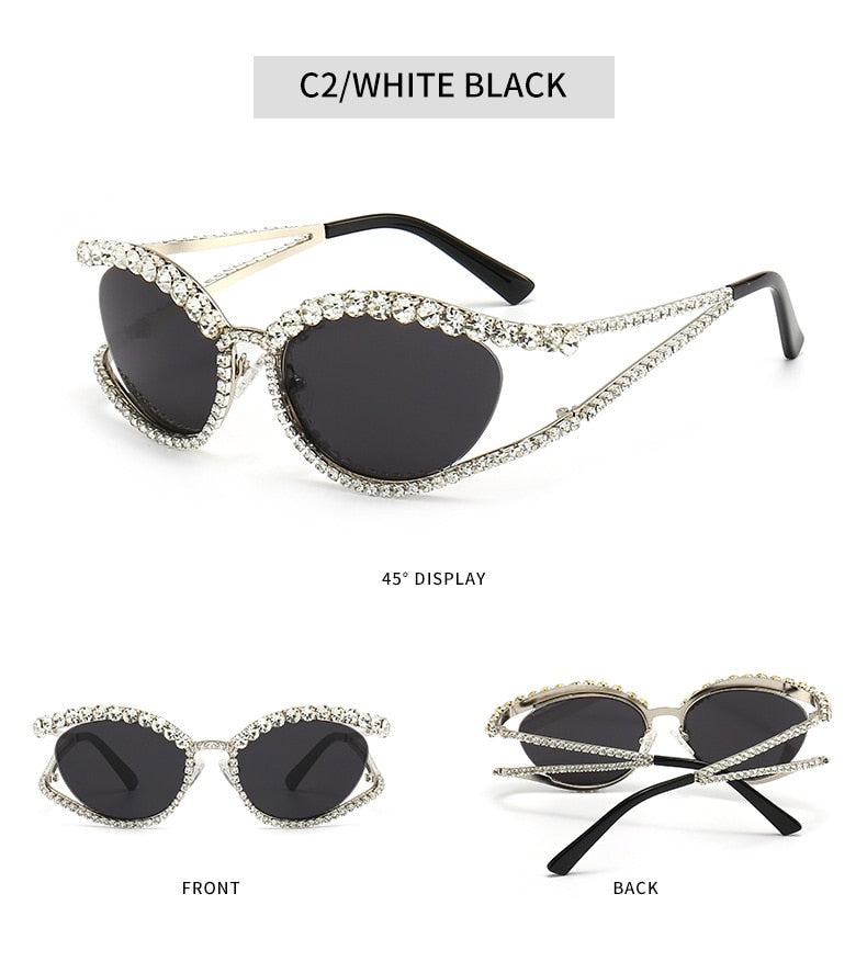 "Irish" Luxury Fashion Rhinestone Sunglasses