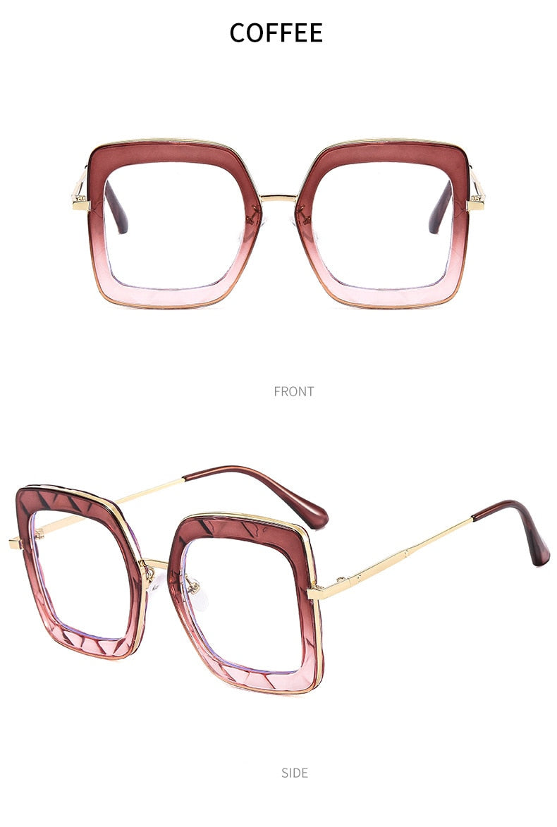Oversize Square Frame Glasses