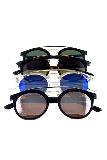 Round Reflective Sunglasses - Weekend Shade Sunglasses